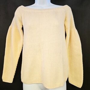 Rebecca Minkoff Cream Knit Wool Cashmere Sweater Size XS Classic Staple Capsule